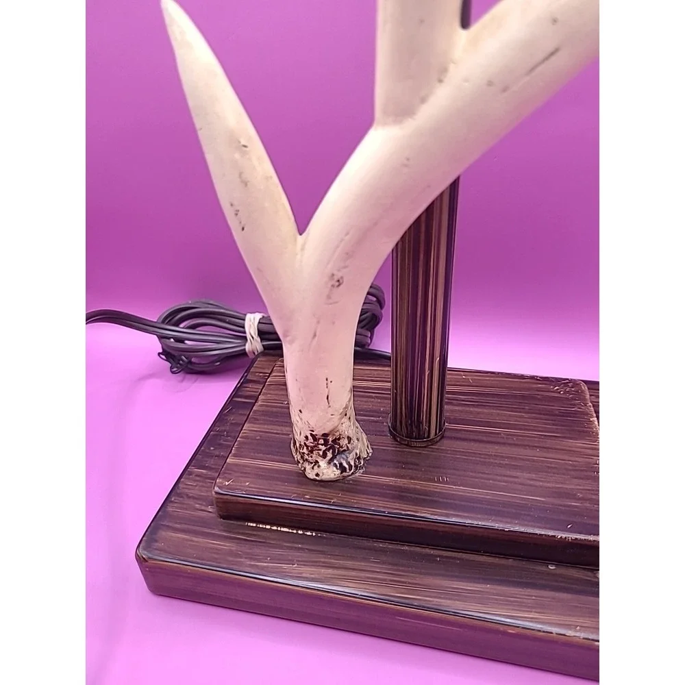 Vintage‎ Faux Antler Table Lamp Accent Lamp Tested Works